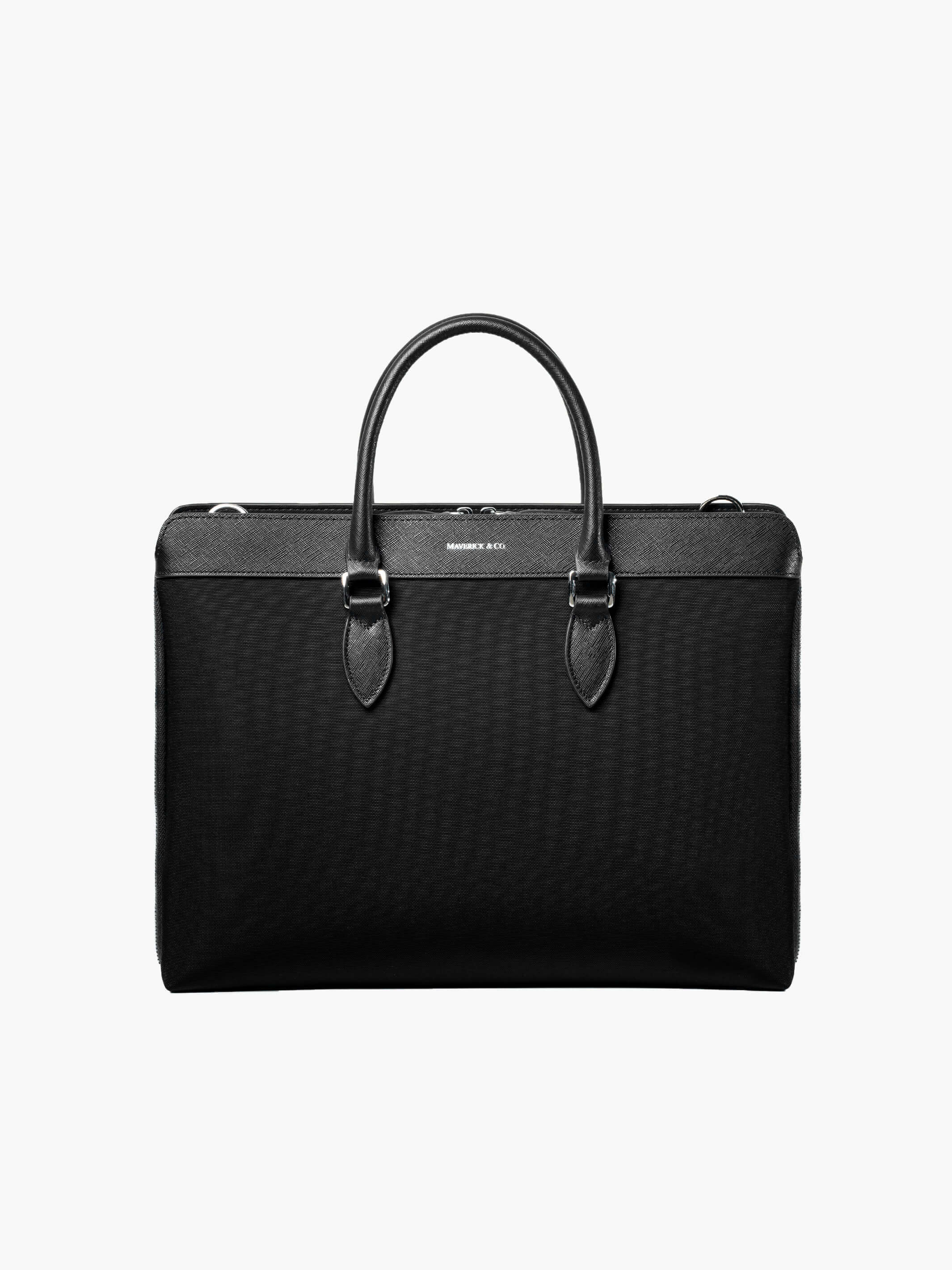 Alpha Leather-Trimmed Briefcase - Image 11