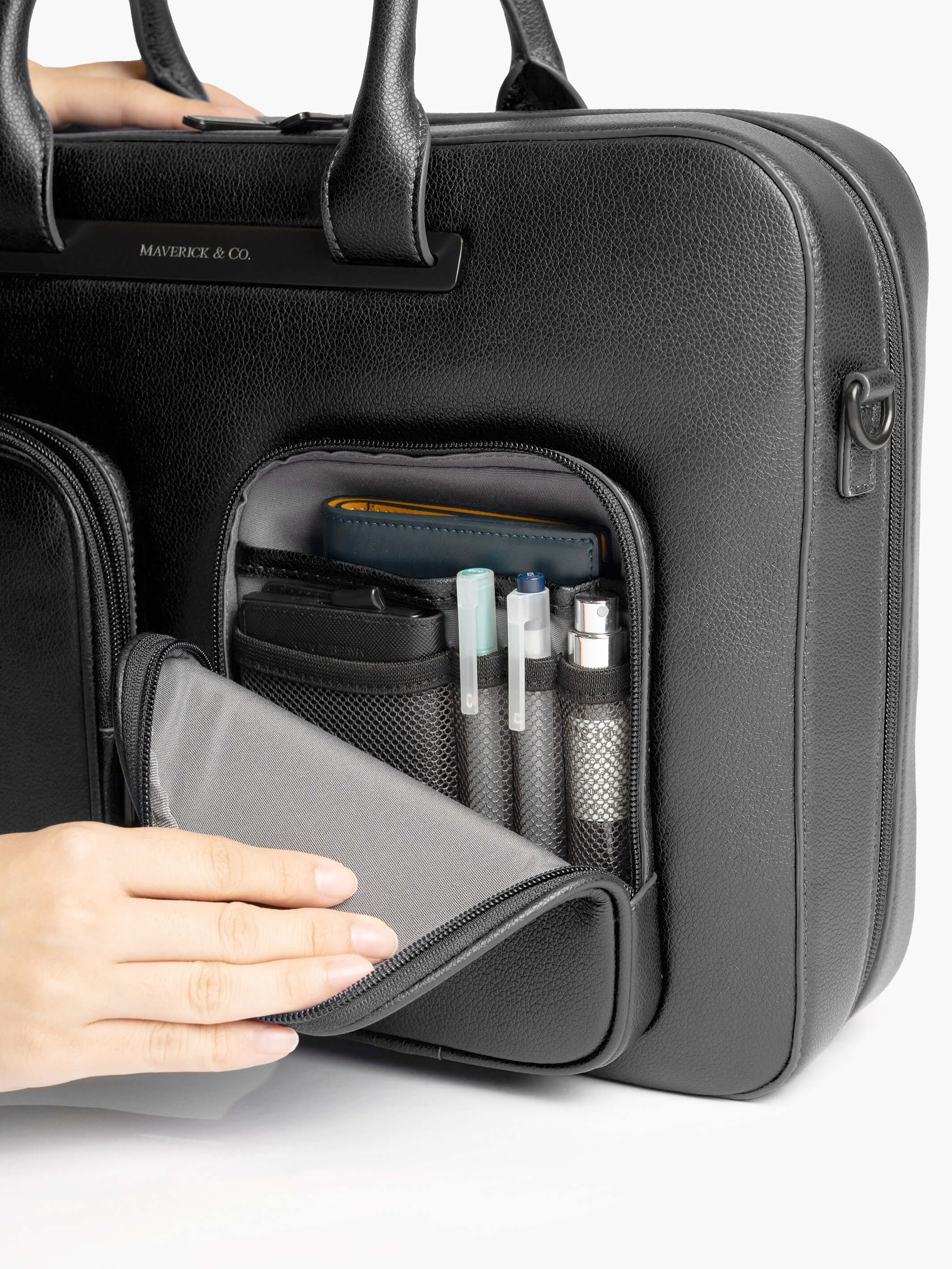 Axis Leather Briefcase - Image 7