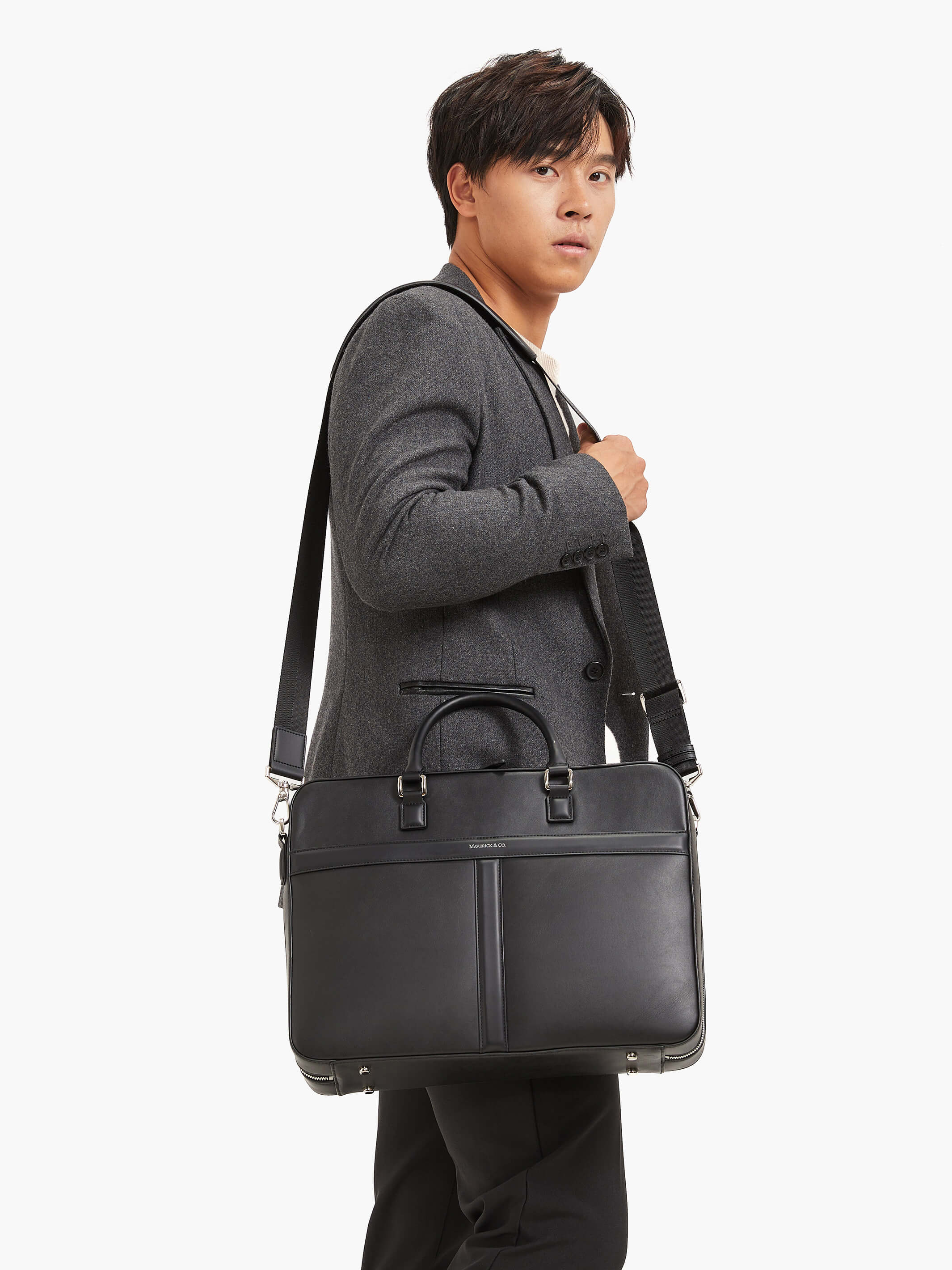 Delta Leather Briefcase - Image 11