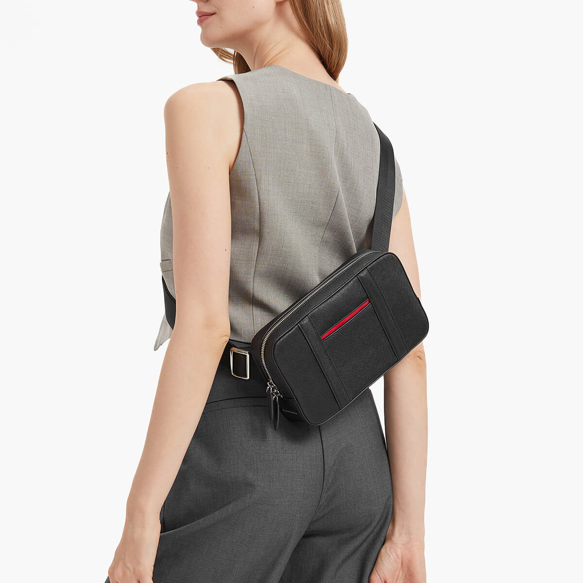 Manhattan Leather Sling Bag - Image 17