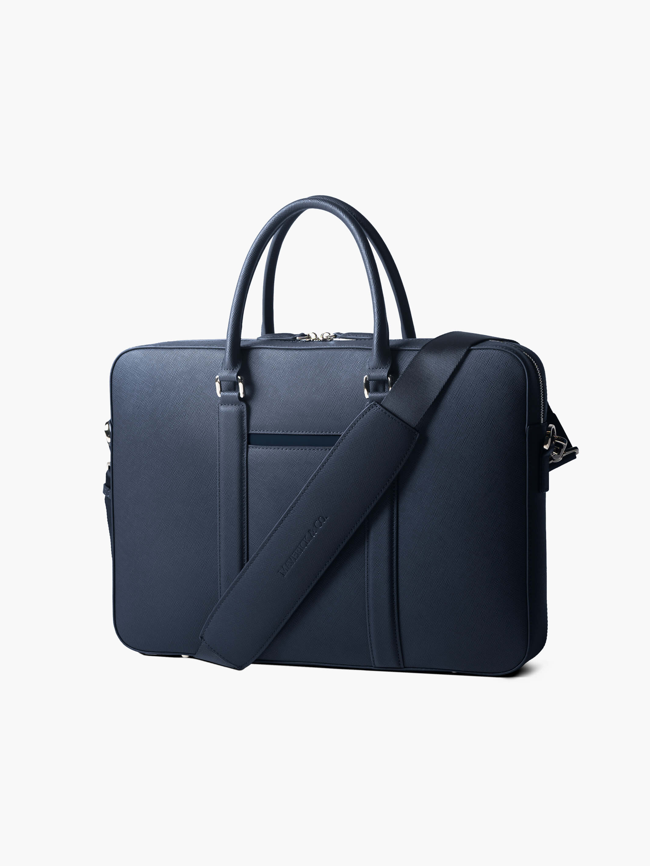 Manhattan Monochrome Leather Briefcase - Image 12