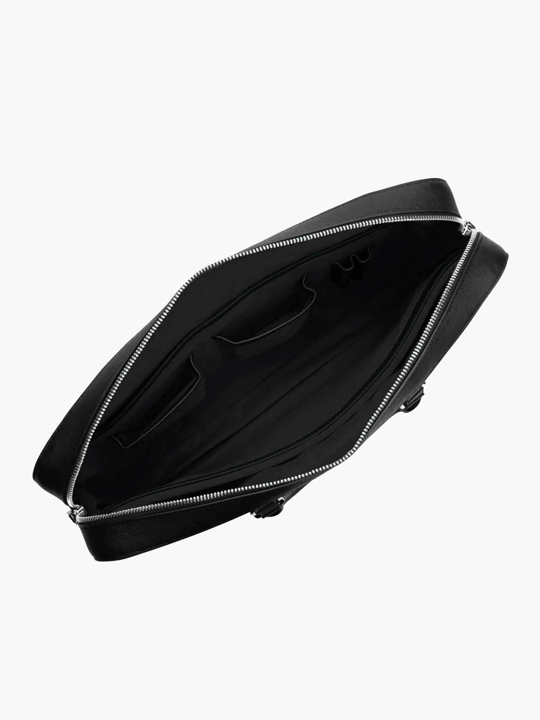 Manhattan Monochrome Leather Briefcase - Image 4