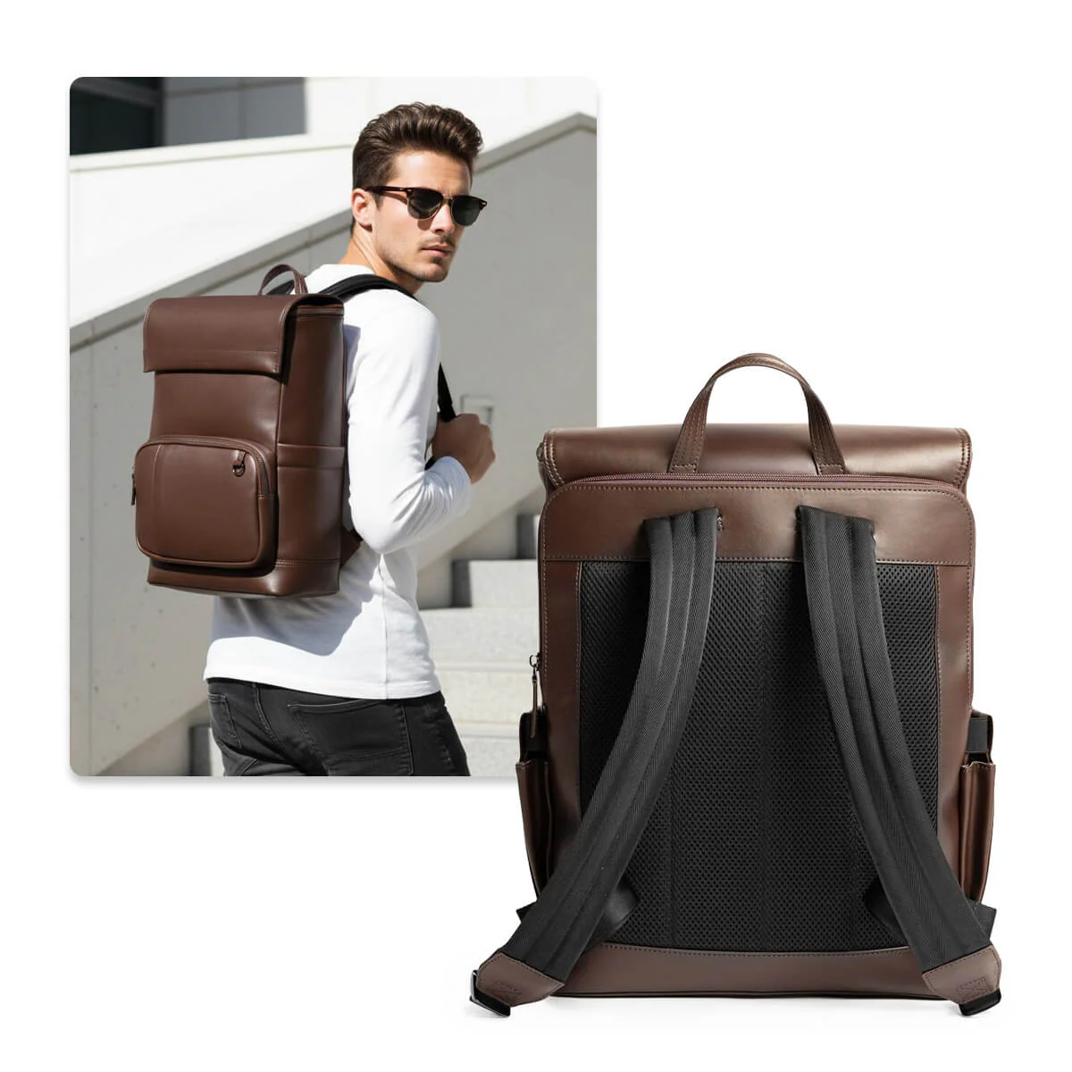 Maximus Leather Backpack - Image 13