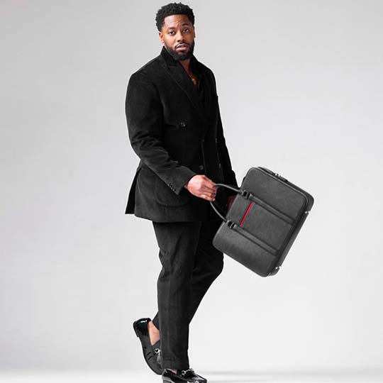 Manhattan Double-Zip Leather Briefcase - Image 26